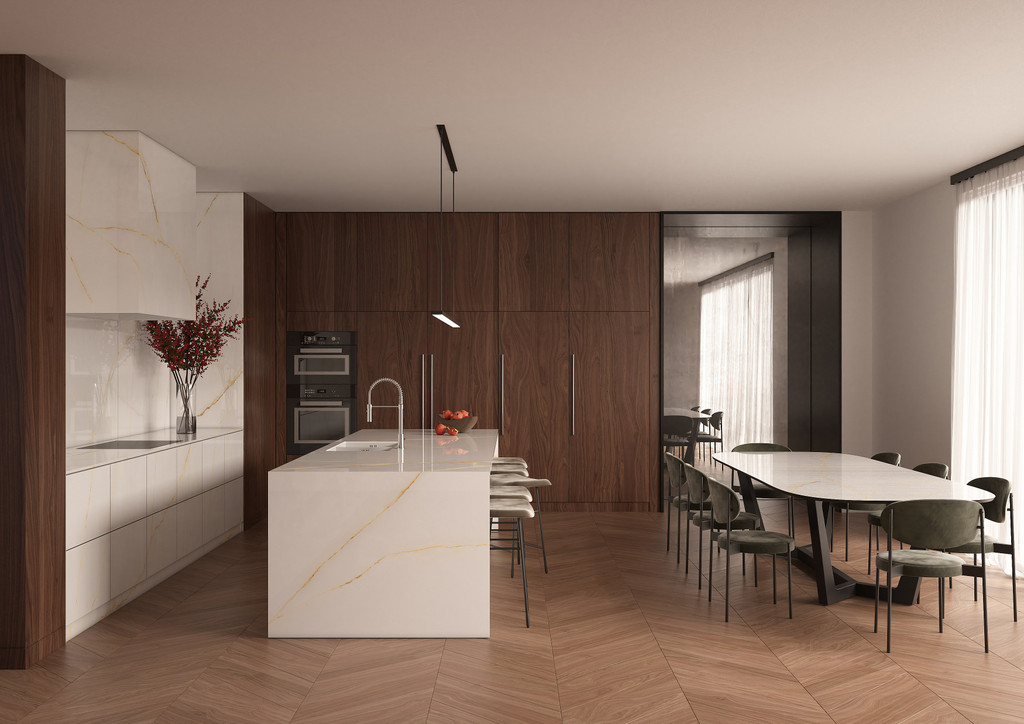 11 Luxury Kitchen Trends For 2024 Laminam INTL News   Cucina Cristallo Gold V1 Bis 1024x768 